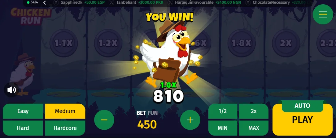 Demo Game Chicken Run